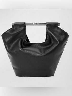 Staud bucket Black Leather Tote Handbag